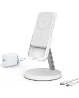 Anker MagGo 633 Kabelloses Ladegerät & Powerbank mit kabelloser Ladefunktion für iPhone & AirPod Weiß