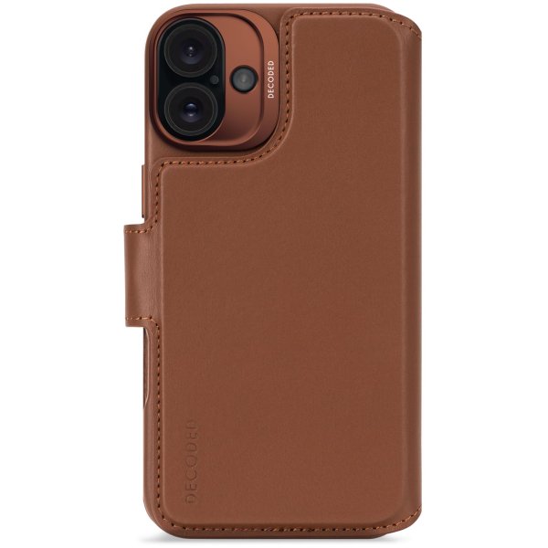 Decoded Detachable Leder Wallet für Apple iPhone 16, Braun