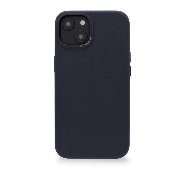 Decoded Leder Case für Apple iPhone 14, Blau
