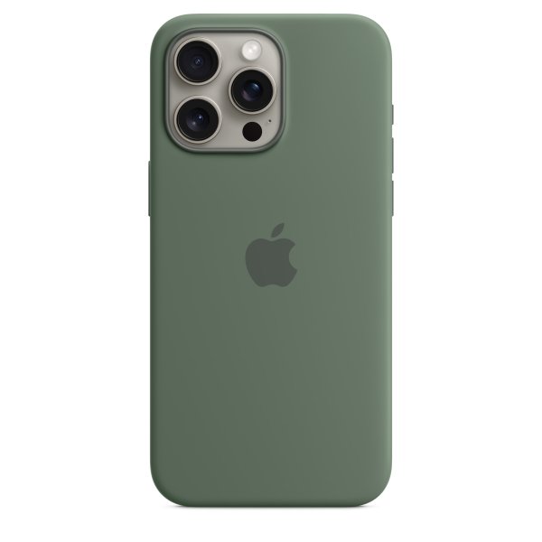 Apple iPhone 15 Pro Max Silikon Case mit MagSafe, Zypresse