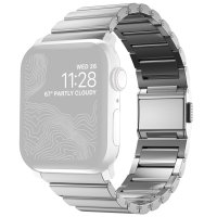 Nomad Gliederarmband aus Edelstahl für Apple Watch Silber