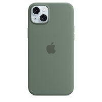 Apple iPhone 15 Plus Silikon Case mit MagSafe Zypresse