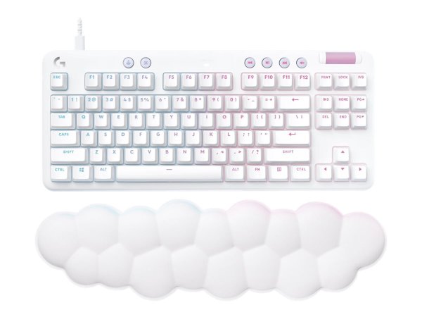 Logitech G713 TKL, RGB Gamingtastatur, kabelgebunden, Weiß, Deutsch