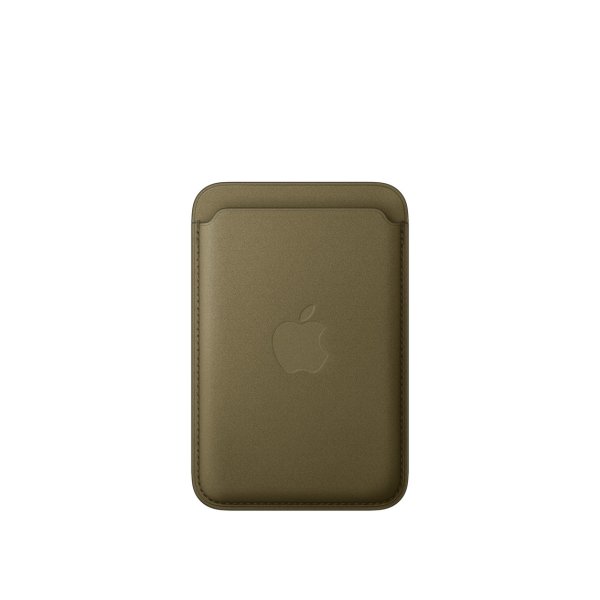 Apple iPhone Feingewebe Wallet mit MagSafe, Dunkeloliv