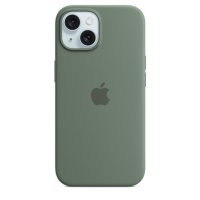 Apple iPhone 15 Silikon Case mit MagSafe Zypresse