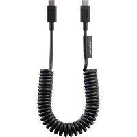 Native Union Pop USB-C auf USB-C Spiralkabel Schwarz