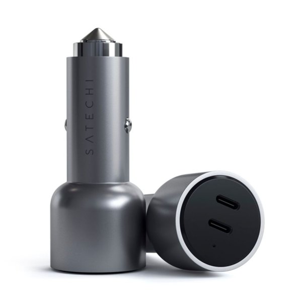 Satechi 40W Dual USB-C PD Car Charger space gray