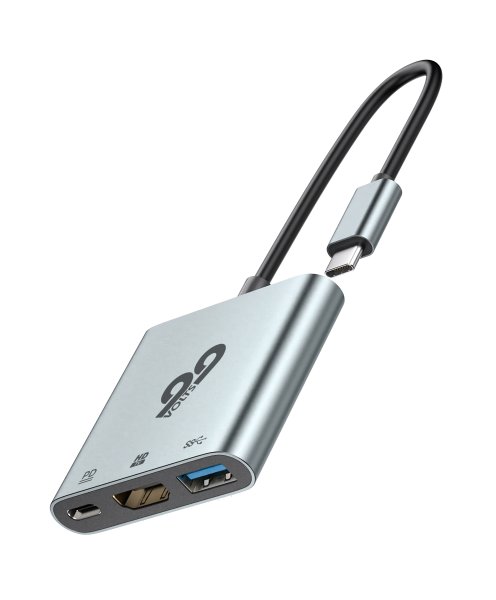 99VOLTS USB-C Multiport Adapter (3 in 1), Silber