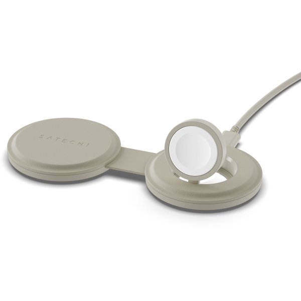 Satechi OntheGo Wireless Charger mit QI2 (2-in-1), 15W, Beige