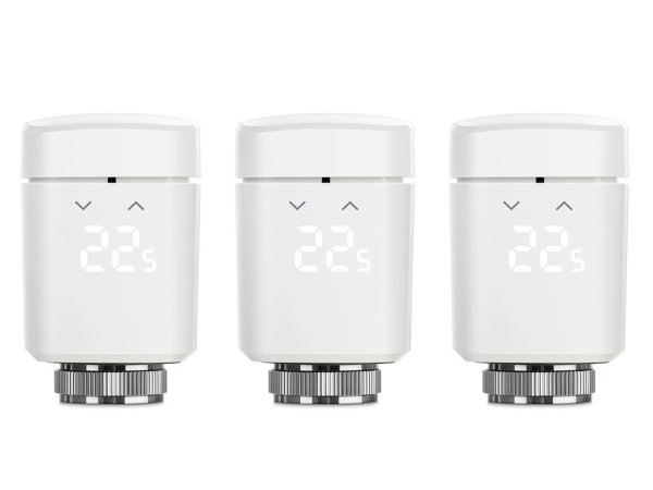 Eve Systems "Matter" Heizkörper-Thermostat, 3er Pack, Bluetooth, Weiß