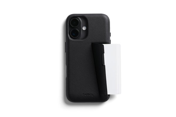 Bellroy Leder Card Case für Apple iPhone 16, Schwarz
