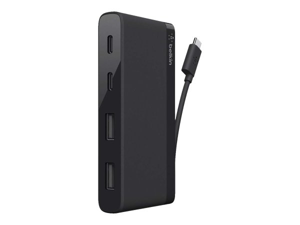 Belkin 4-Port USB-C Travel Hub (2x USB A, 2x USB C), schwarz
