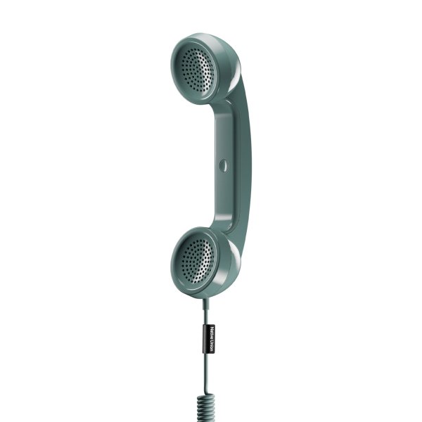 Native Union Pop Phone mit USB-C Spiralkabel, Slate Green