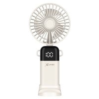 XLayer Handventlilator mit Smartphonehalterung Beige
