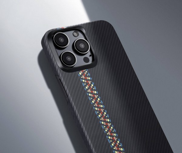 Pitaka MagEZ Case 4 aus kratzfester Aramidfaser mit 3D-Textur, Ultradünne Schutzhülle für Apple iPho