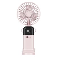 XLayer Handventlilator mit Smartphonehalterung Rosa