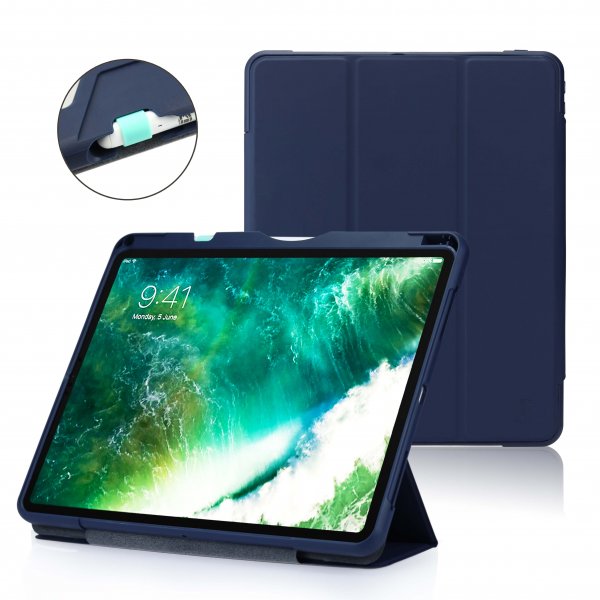 DEQSTER Rugged Case (2021) #RQ1 für Apple iPad Pro 12,9" (3./4./5. Generation), Midnight Blue