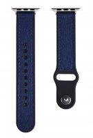 Devia Lederarmband mit Maserung Blau
