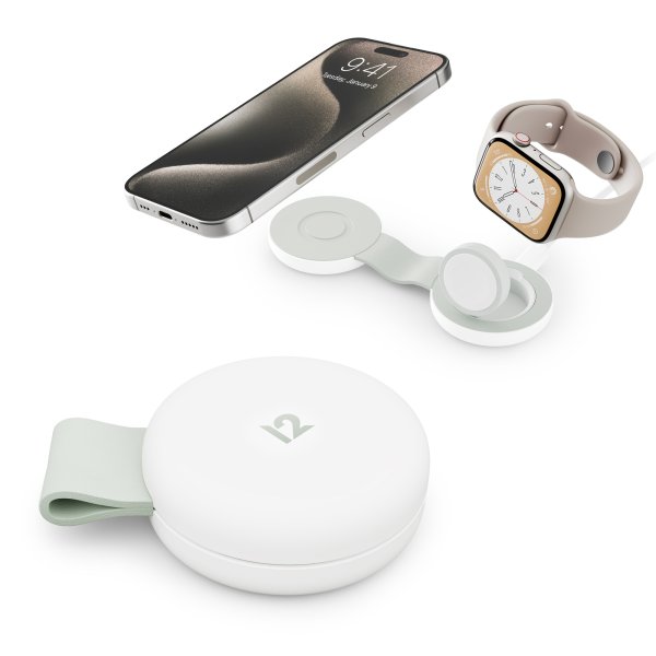 Twelve South Butterfly SE, Qi2 Wireless Charger (2-in-1), 15W, faltbar, Weiß