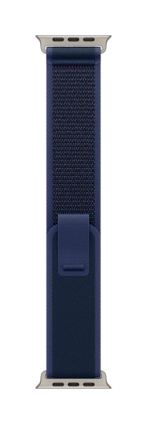 Apple Trail Loop Armband für Apple Watch 49mm, Blau, S/M (130-180 mm Umfang), Gehäusefarbe Natur
