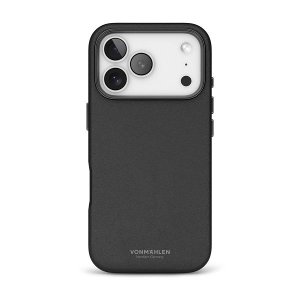 Vonmählen Vegan Leder Case für Apple iPhone 17 Pro, Schwarz