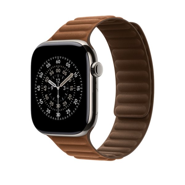 Apple Armband mit Magnetverschluss für Apple Watch 46mm, Karamell, S/M (140-180 mm Umfang)