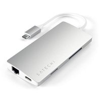 Satechi USB-C V2 Multi-Port Hub 8 in 1 Silber