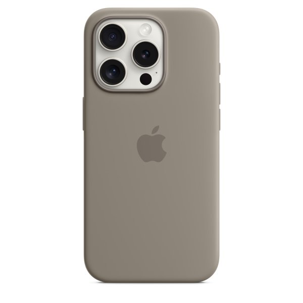 Apple iPhone 15 Pro Silikon Case mit MagSafe, Tonbraun
