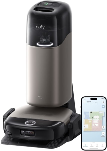 eufy Robot Vacuum Omni S2 Saugroboter mit Wischfunktion, Silber/Schwarz