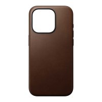 Nomad Modern Leder Case mit MagSafe für iPhone 15 Pro Braun