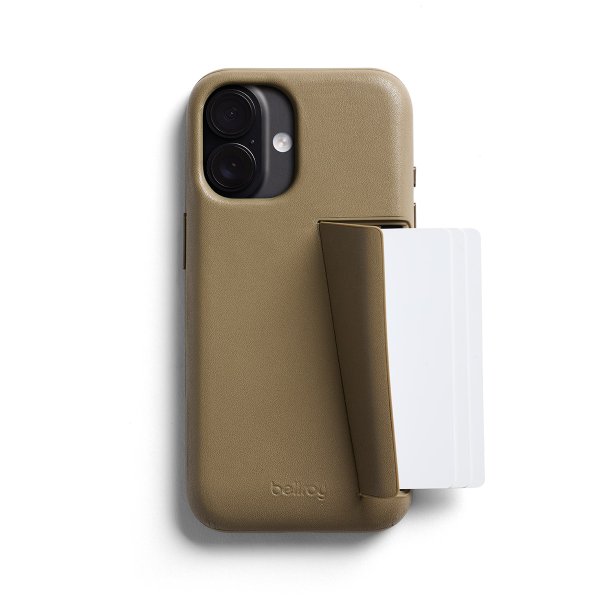 Bellroy Leder Card Case für Apple iPhone 17, Khaki