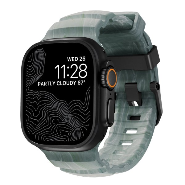 Nomad Rocky Point Armband für Apple Watch 42 (Series 1/2/3)/44/45/46/49mm, Sierra Stone/Schwarz