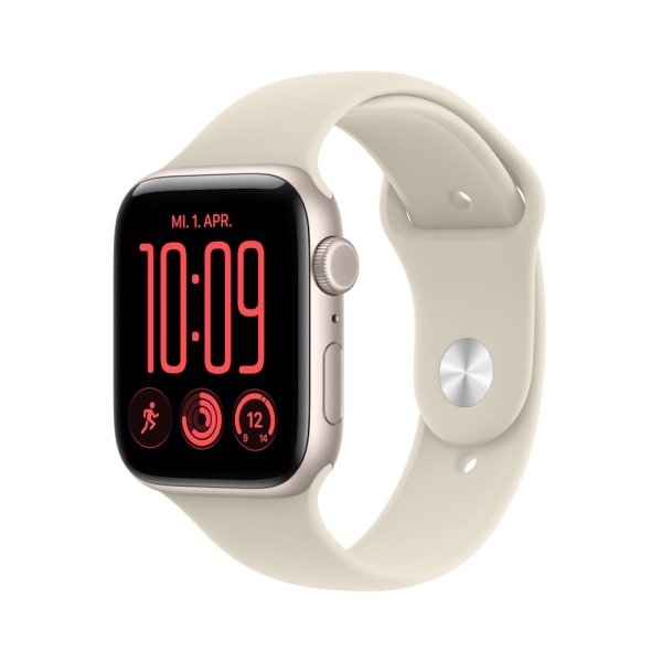 Apple Watch SE 3, [Platzhalter1] Aluminiumgehäuse [Platzhalter2], Sportarmband [Platzhalter3]
