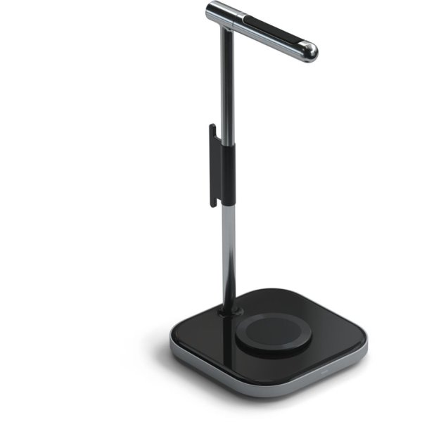 Satechi 2in1 Headphone Stand with Wireless Charger Space Gray