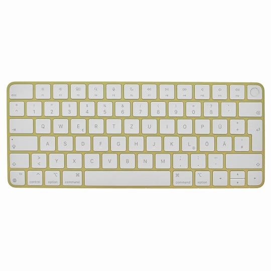 Apple Magic Keyboard mit Touch ID für Mac mit Apple Chip, Deutsch, Gelb (Bulk)