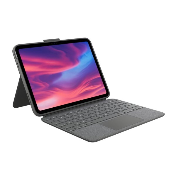 Logitech Combo Touch, Case mit integrierter Tastatur & Trackpad für Apple iPad 10,9“ (10. Gen), Smar