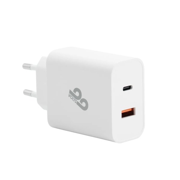 99VOLTS Power Adapter, 38W, 1x USB-C,/1x USB-A Weiß