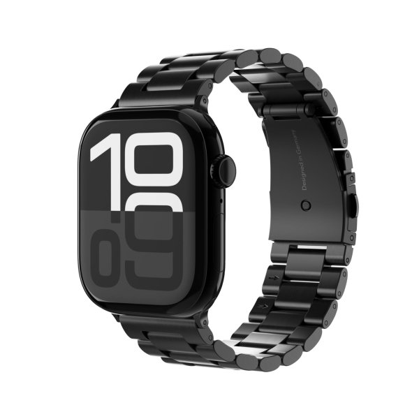 Vonmählen Link Band 2 für Apple Watch 42 (Series 1/2/3)/44/45/46/49mm, Schwarz