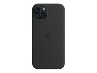 Apple iPhone 15 Plus Silikon Case mit MagSafe Schwarz