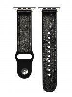 Devia Lederarmband mit Maserung Schwarz