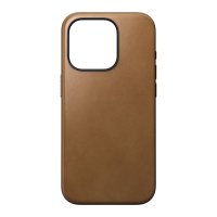 Nomad Modern Leder Case mit MagSafe für iPhone 15 Pro Hellbraun