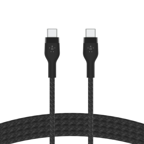 Belkin USB-C auf USB-C Kabel, geflochten, 1m, Schwarz