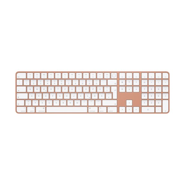 Apple Magic Keyboard mit Touch ID und Ziffernblock für Mac mit Apple Chip, Deutsch, Orange (Bulk)