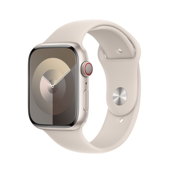 Apple Sportarmband für Apple Watch 45 mm, Polarstern, S/M (130-180 mm Umfang)