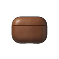 Nomad Modern Leder Case für Airpods Pro (2. Gen) Hellbraun