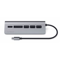 Satechi Type-C Aluminum USB Hub & Card Reader Space Grau