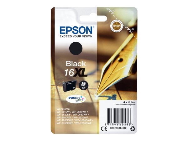 Epson DURAbrite 16XL, 12,9ml, Tintenpatronen für Epson Workforce WF-2010, 2510, 2520, 2530, 2540, 26