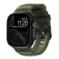 Nomad Rocky Point Armband für Apple Watch 42 (Series 1/2/3)/44/45/46/49mm Waldgrün/Schwarz