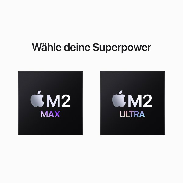 Apple Mac Studio, M2 Max Chip mit 12-Core CPU und 30-Core GPU und 16-Core Neural Engine, 32GB, 512GB
