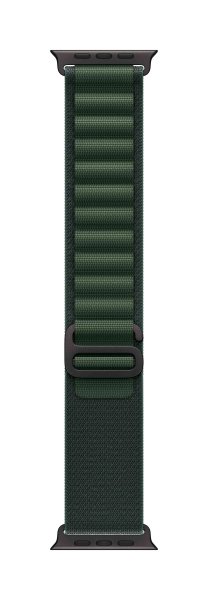 Apple Alpine Loop Armband für Apple Watch 49mm, Dunkelgrün, Small (130-160 mm Umfang), Gehäusefarbe 